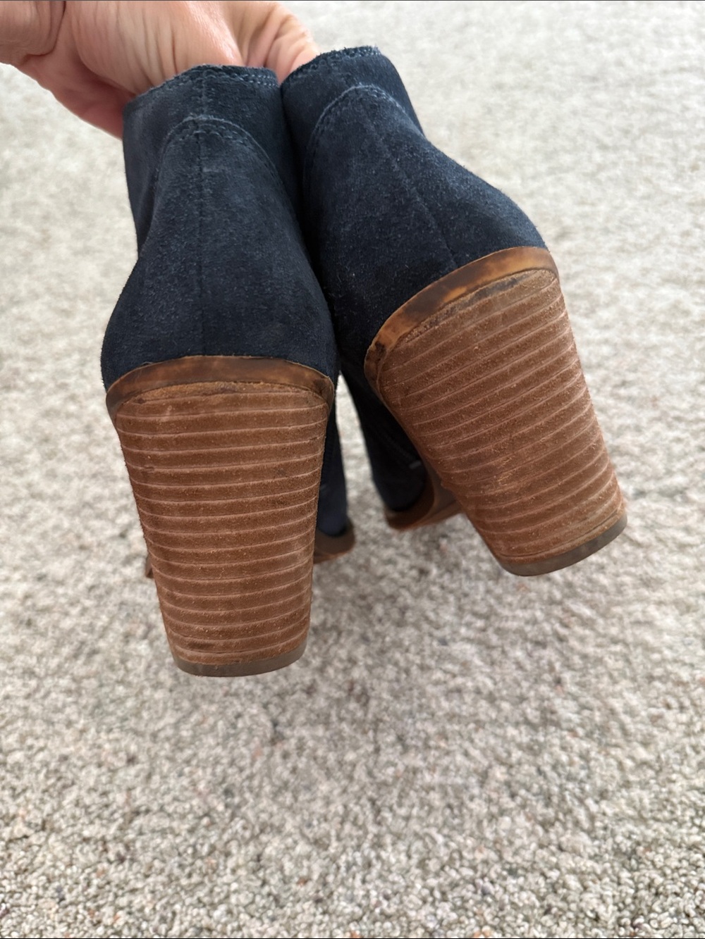 Lucky Brand Womens Eller Navy Blue booties 6.5 - Picture 4 of 8